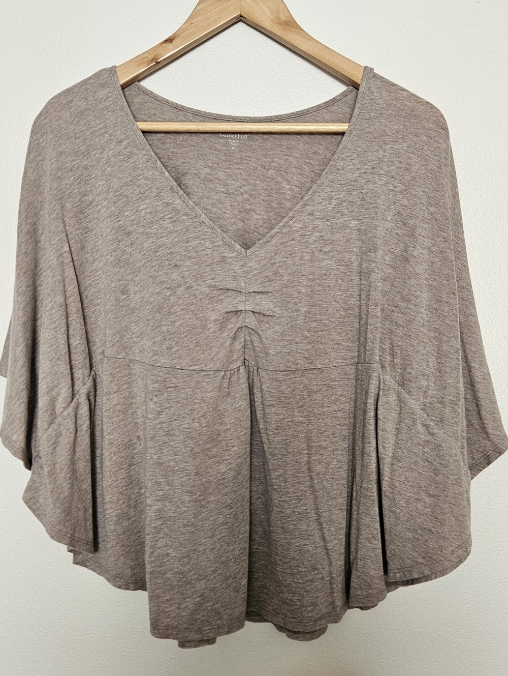 Garnet Hill Organic Cotton Blend Blouse XS - Picture 2 of 8